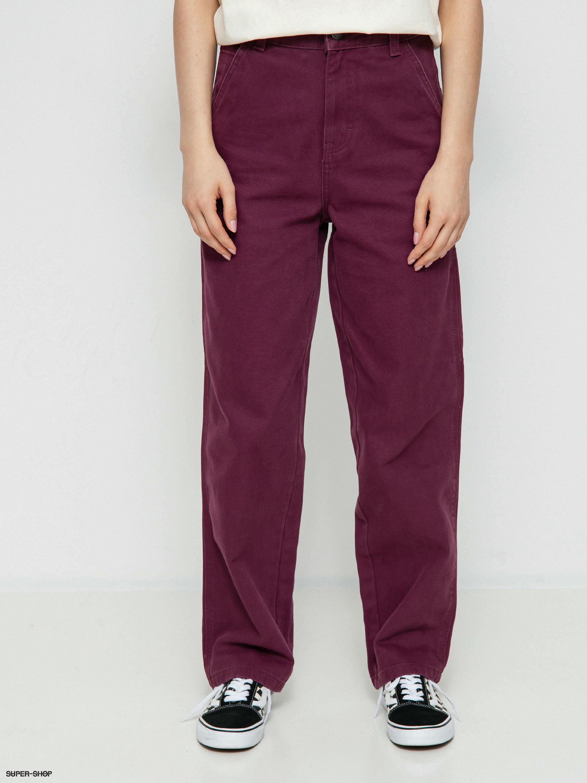 Buy Marie Claire Women Casual Wine Color Solid Trouser online